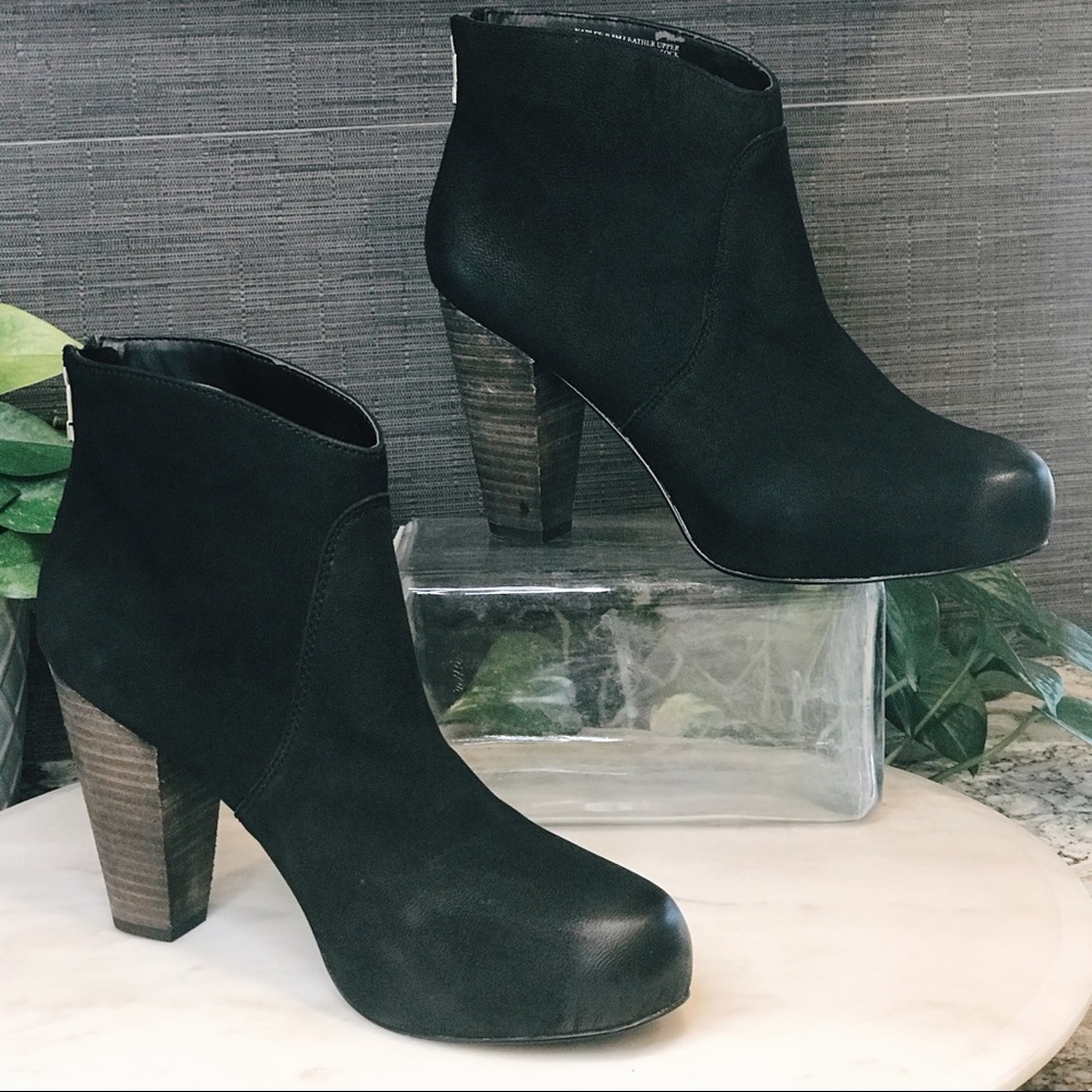 Steve Madden Naples Leather/Suede Heel Boots 9.5M